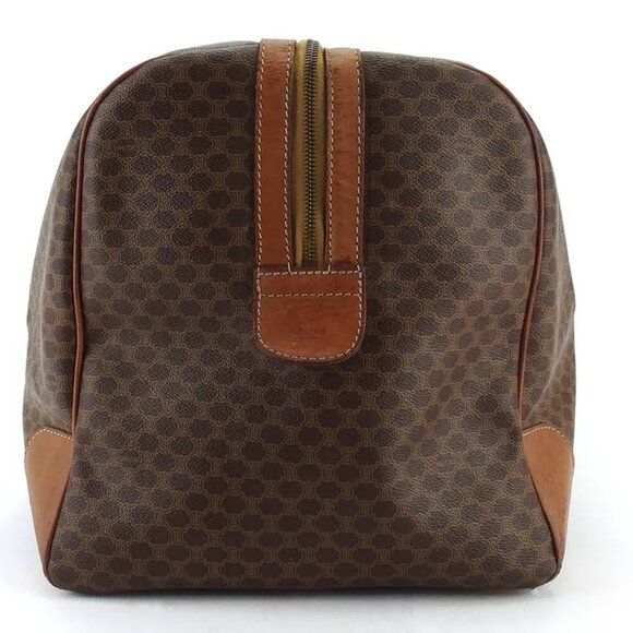 CELINE Boston bag macadam PVC ?~ leather Authentic - Picture 4 of 9